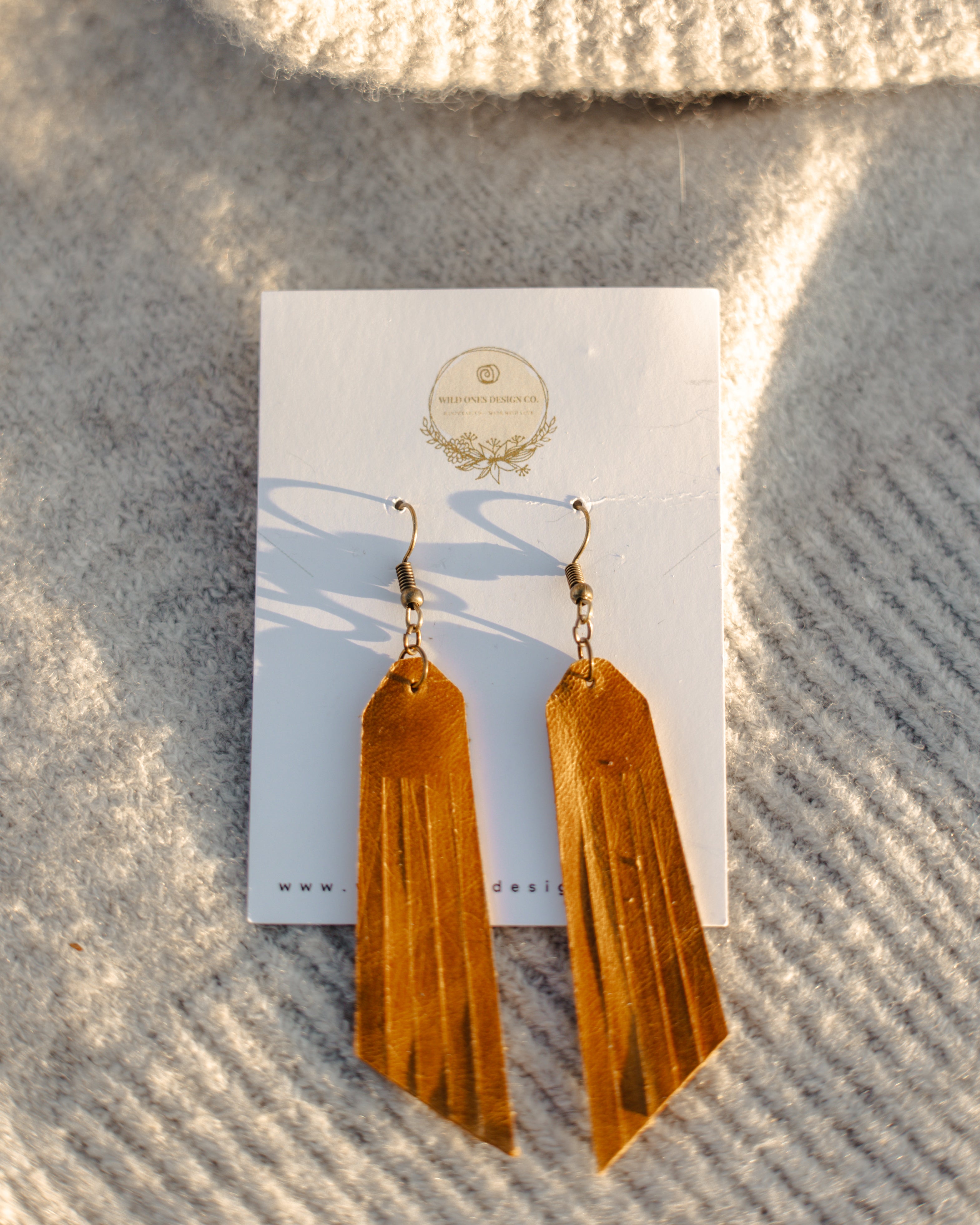 Upcycled Leather Earring