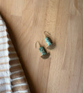 Beaded Earring With Brass Charm