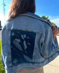 Upcycled Denim Hand Printed Cyanotype Print